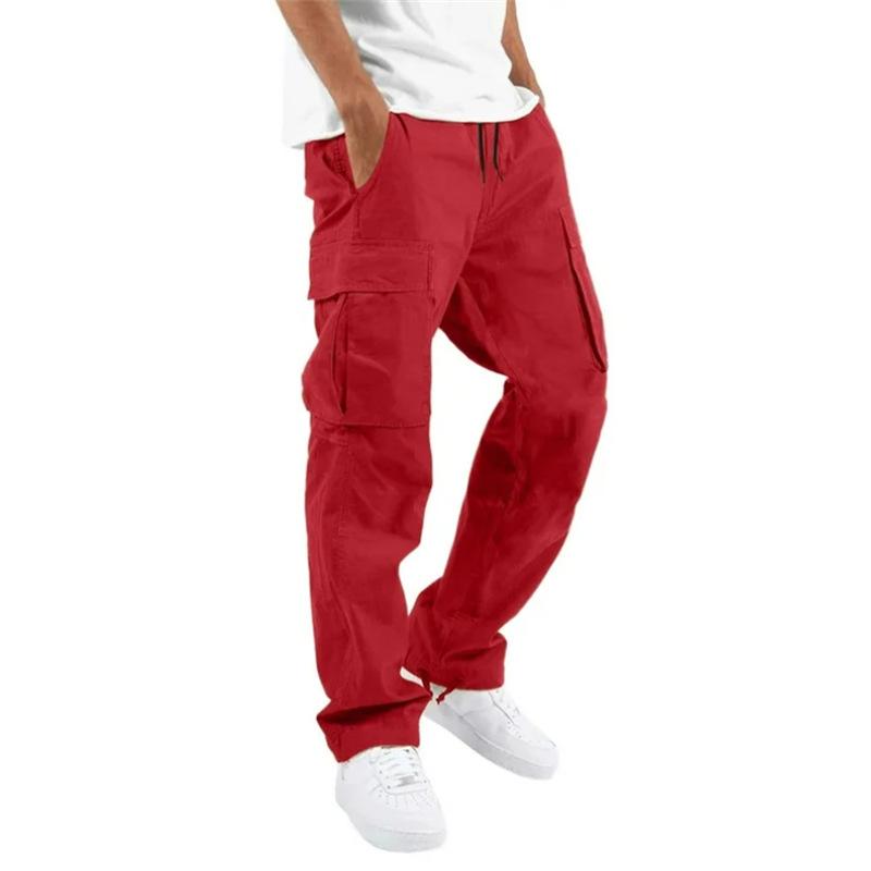 Herren Freizeithosen: Stilvolle, einfarbige Mehrzweck-Arbeitshosen im Streetwear-Stil mit Köperbindung und Used-Finish