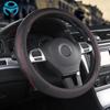 Coprivolante DERMAY in Vera Pelle 2 colori Misura M adatta diametro esterno 14-15" ford focus skoda octavia vw ecc.. la maggior parte delle auto
