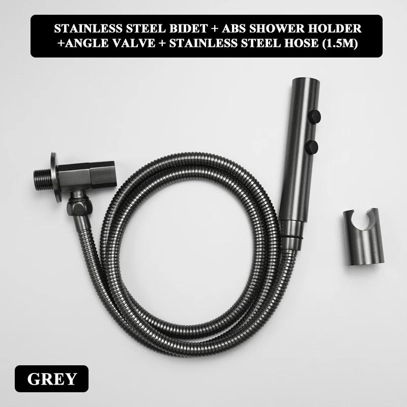 Handbrause Bidet Sprayer Set Hochdruck Dual-Modus Edelstahl Sprühpistole Dusche Selbstreinigend Badezimmerzubehör