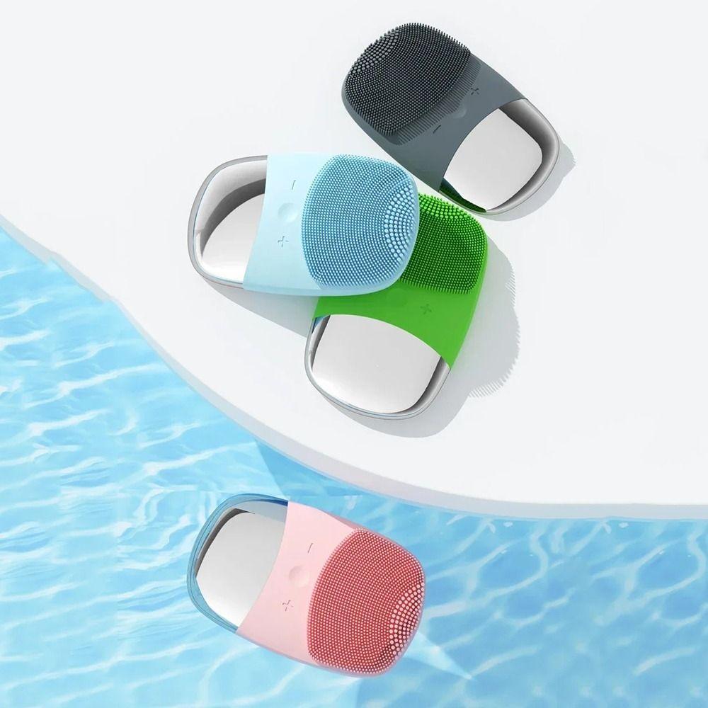 Sonic Vibration Silicone Facial Cleansing Brush Vibrating Facial Massager  Skin Care Tools