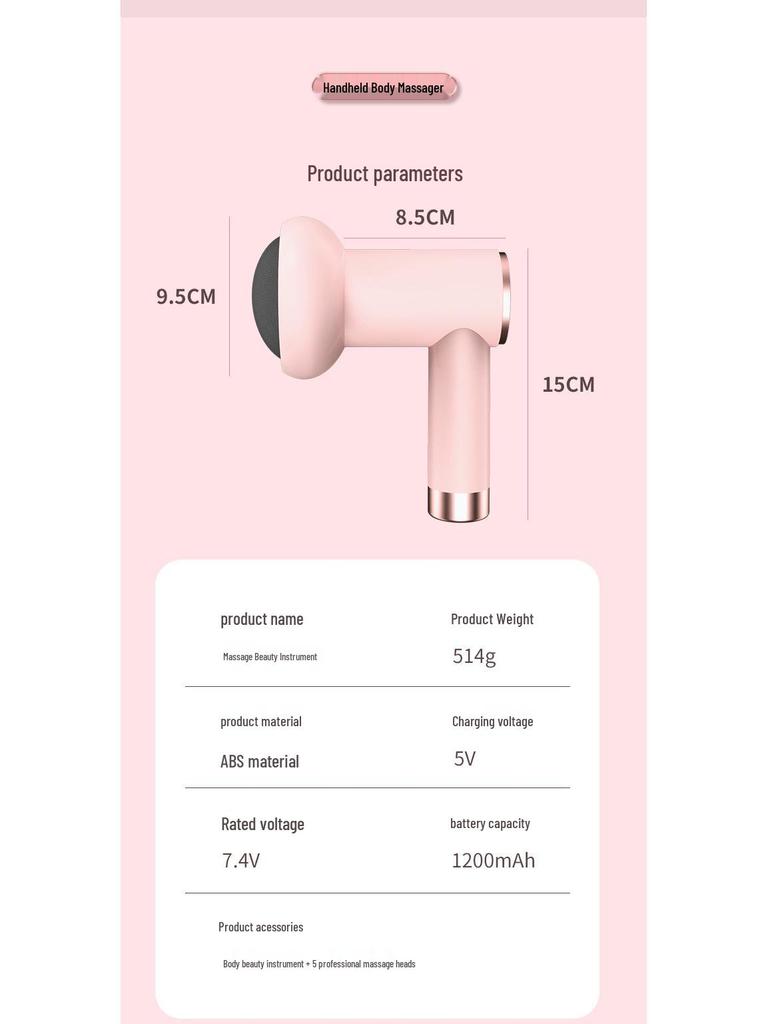 Wireless Portable Massager for Neck, Waist & Shoulders - Handheld Kneading Device