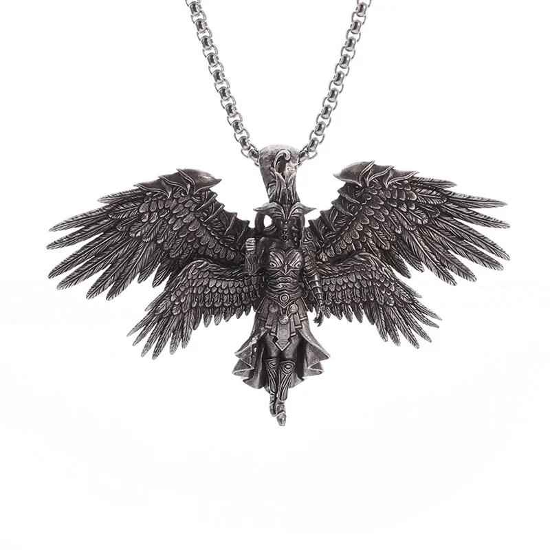 Hell Death Scythe Necklace Pendant Gothic Mysterious Devil Necklace Men\'s Personality Punk Retro Halloween Trend Jewelry