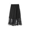JNBY A-Line Mesh Pleated Long Skirt