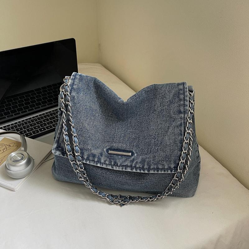 Denim Bag Chains Crossbody Bag Women's Shoulder Bag