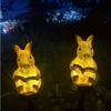 YZYOE Solar Rabbit Reading Garden Decorative Resin Cute Animal Ground Wireless Dusk to Dawn LED Light, Light, Light, Waterproof.