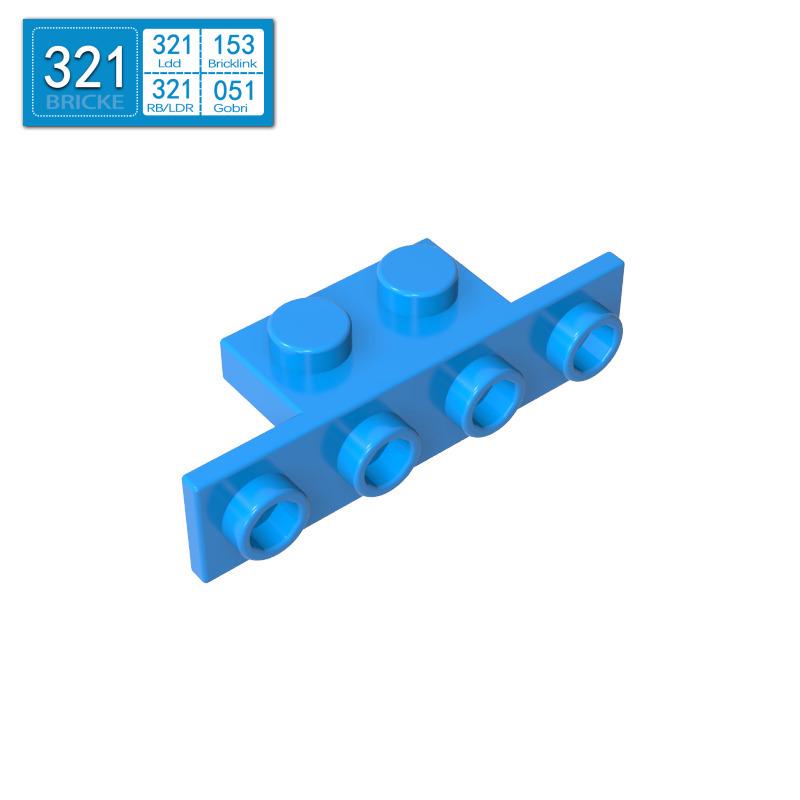 BRICKE 1x2-1x4 Bracket Piece Compatible with Lego 10201, 2436, 28802 Building Blocks