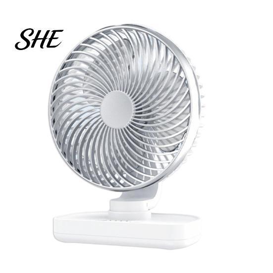 Electric Fan for Office Portable Desk Fan, Small Air Circulating 3 Speed Quiet Personal Cooling Adjustable Tilt Head Table Dorm Kitchen Circulator