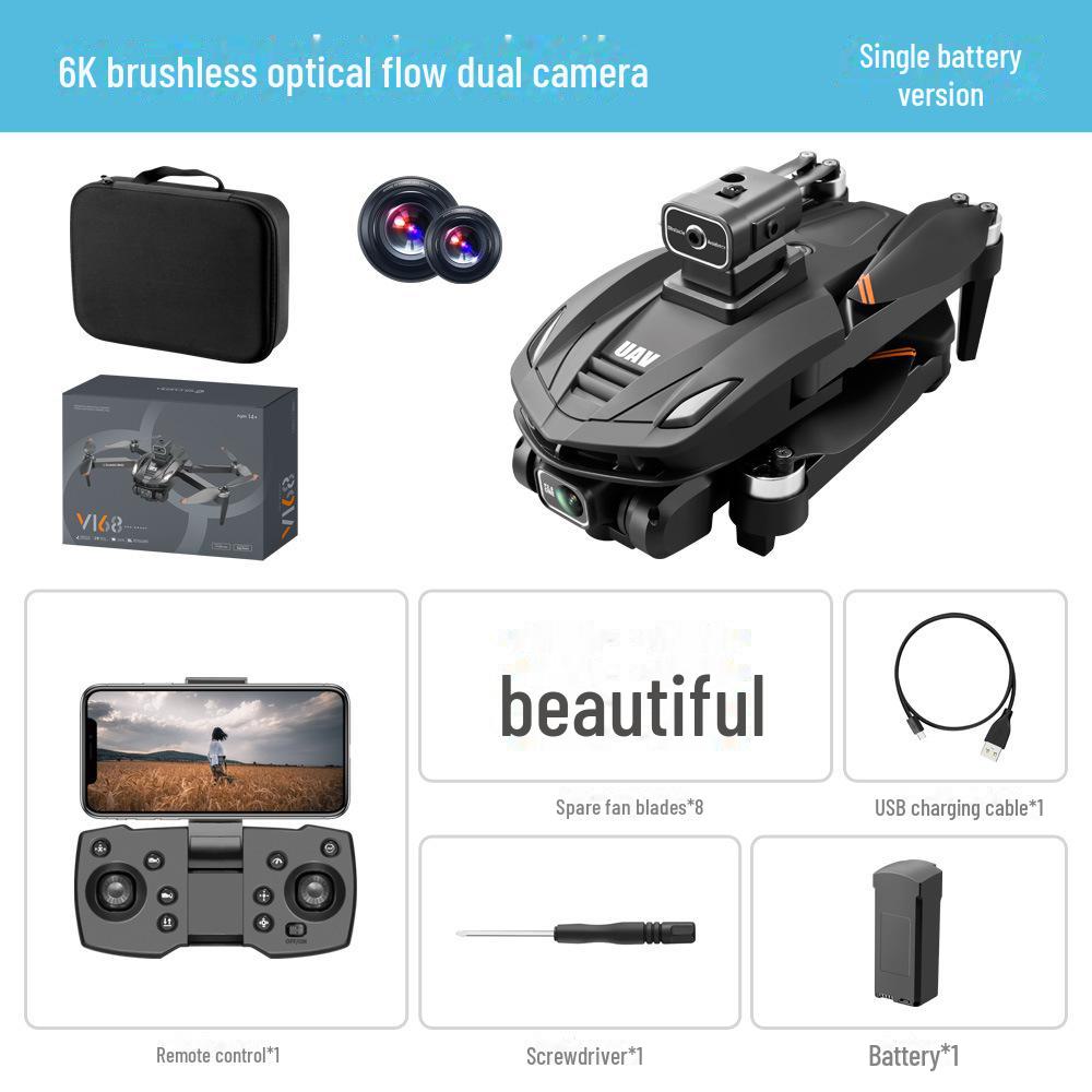 V168 Advanced Drone: GPS Return, 8K HD Aerial Photography, Intelligent Obstacle Avoidance, Brushless Motor, Remote Control.