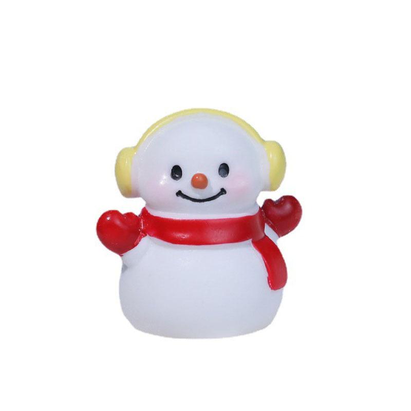 Christmas Snow Scene Christmas Snowman Cute Resin Handicraft Home Decoration Small Ornament