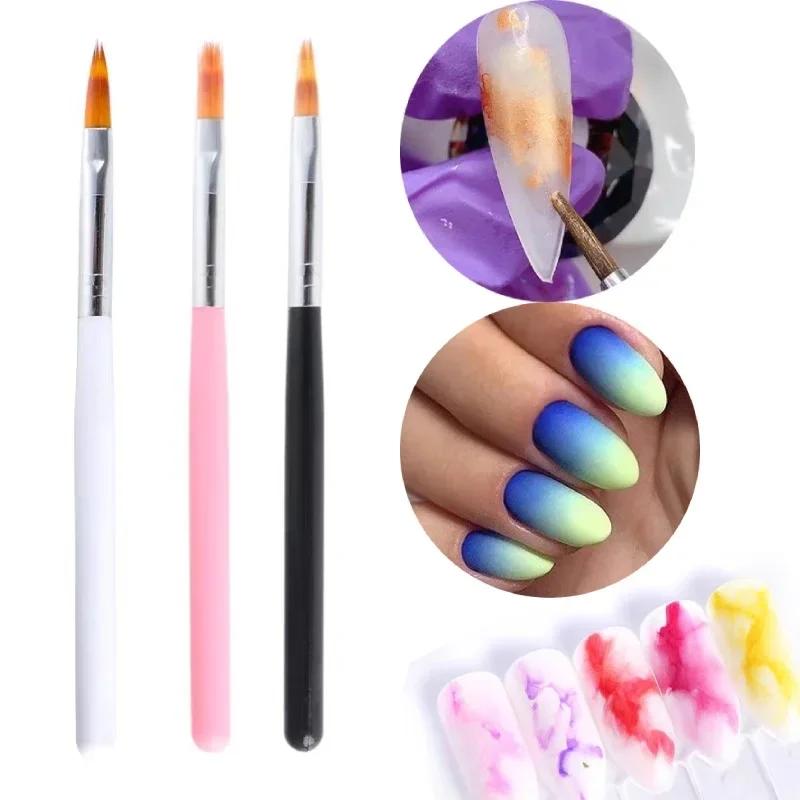 

Nail Art Brush Gel Brush for Nail Art Soft Gradient Brush for Manicure Nail Polish Drawing Painting Decor Pen Nails Accesories чёрный