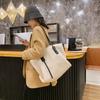 Fashion Casual Women's Totes  Autumn Winter Korean Version Plush Shoulder Bag Solid Color All-Match Large Capacity Tote Bags