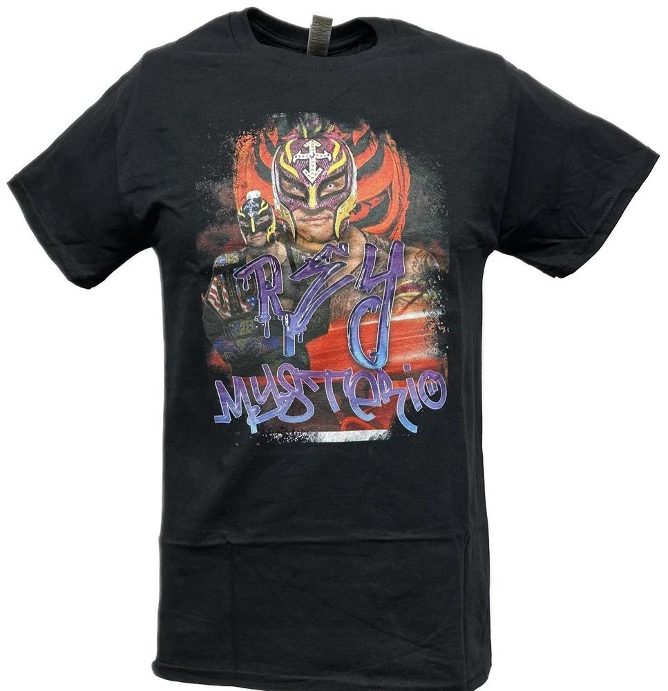 Rey Mysterio Red Mask Unisexs Black Tshirt S