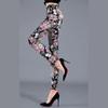2023 Trendy Floral Print Slim Fit Milk Silk Leggings for Women - Plus Size, Elastic, Outerwear