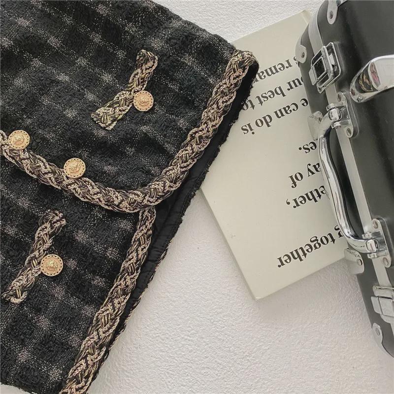 Cardigan à carreaux pour bébé fille printemps 2023 - Manteau court de style coréen