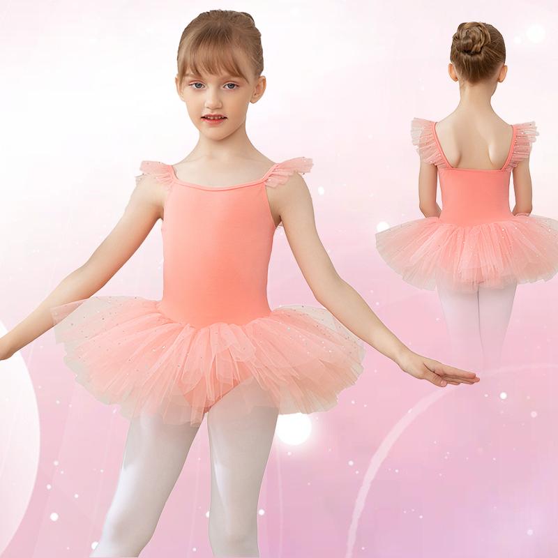 Süßes Kinder Ballett Kostüm Mädchen Kinder Ballett Rock Tanzkostüm mit Pailletten Kleid