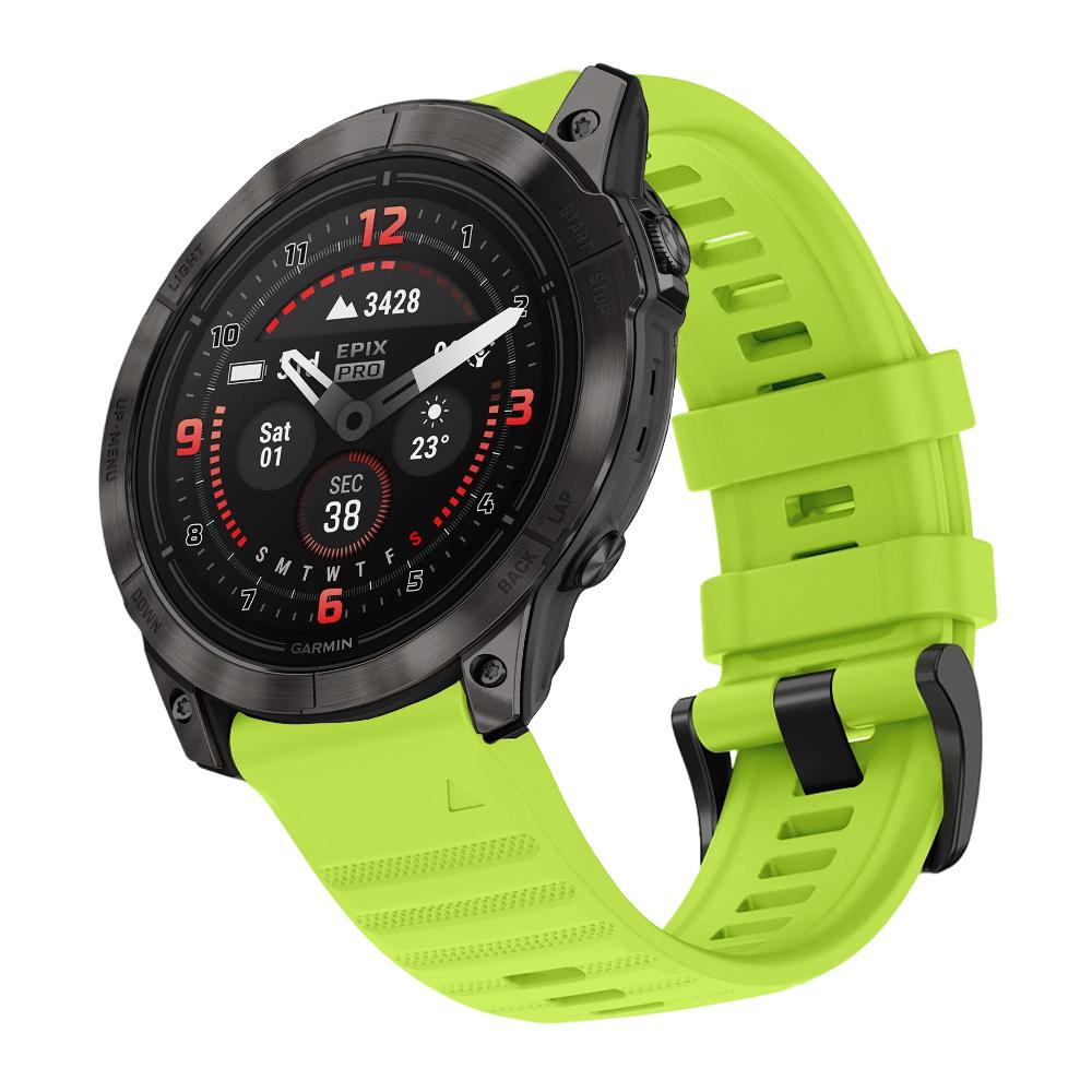 Outdoor Sports Band for Garmin Epix Pro 47mm 51MM Waterproof and Sweatproof Garmin Quick Fit Silicone Band for 22mm 26mm Quick Fit