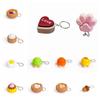 3D-gedruckte Lebensmittel Klicker Schlüsselanhänger Katzenpfote Anhänger Cartoon Schildkröte Knopf Hühnerstall Schlüsselring Simulation Kuchen PLA Lustiges Fidget