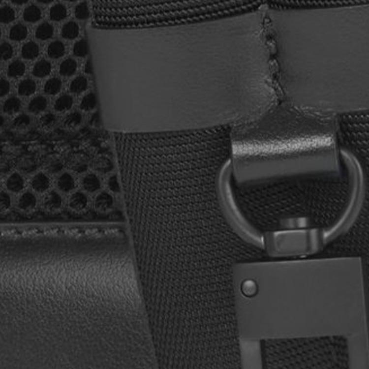 Montblanc Hexagonal White Star Logo Zipper Closure Leather Backpack Unisex Backpack Modern-Blue 130231