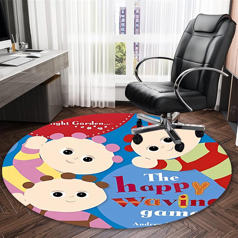 1pc In the Night Garden2 Print Round Carpet Chair Round Carpet Suitable for Bedroom Living Room Home Decorative Carpet