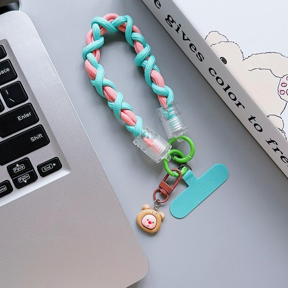 

Universal Braided Mobile Phone Lanyard Strap Cute Cartoon Hanging Chain Ring Cord with Patch Wrist Strap Cell Phone Detachable