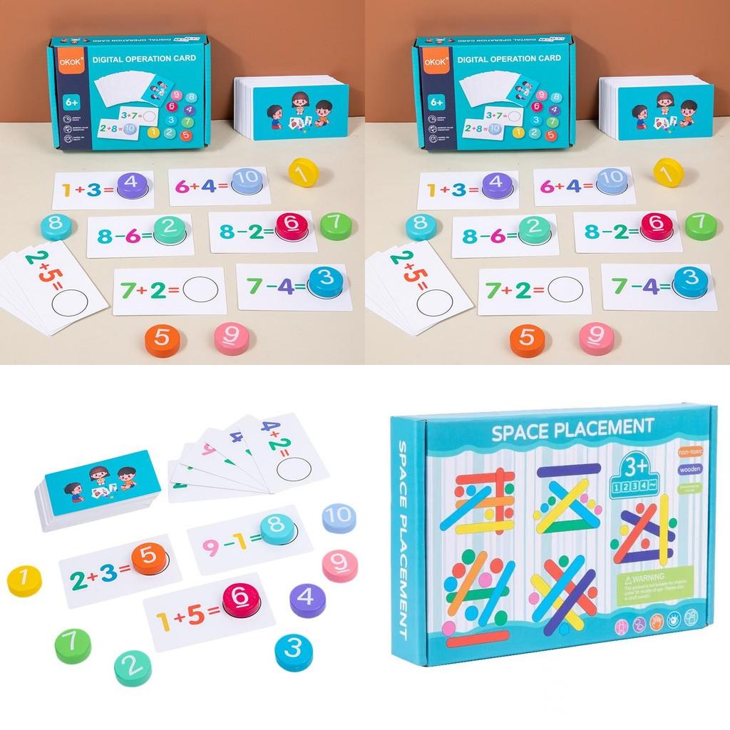 Wooden Educational Math Toy For Kids With Number Matching And Basic Addition Learning