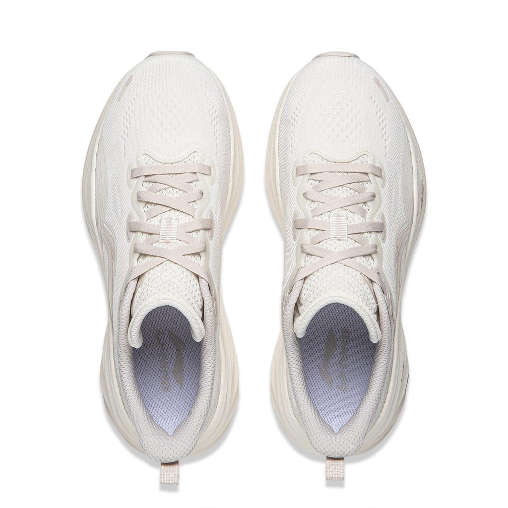 Li Ning Leisurely 2 Cushioning Slip Resistant Abrasion Resistant Breathable Low Top Running Shoes Women's White Gray ARSW040-5