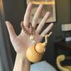 Wenwan Natural Gourd Lotus Key Pendant - DIY Soft Handheld Accessory for Men & Women.