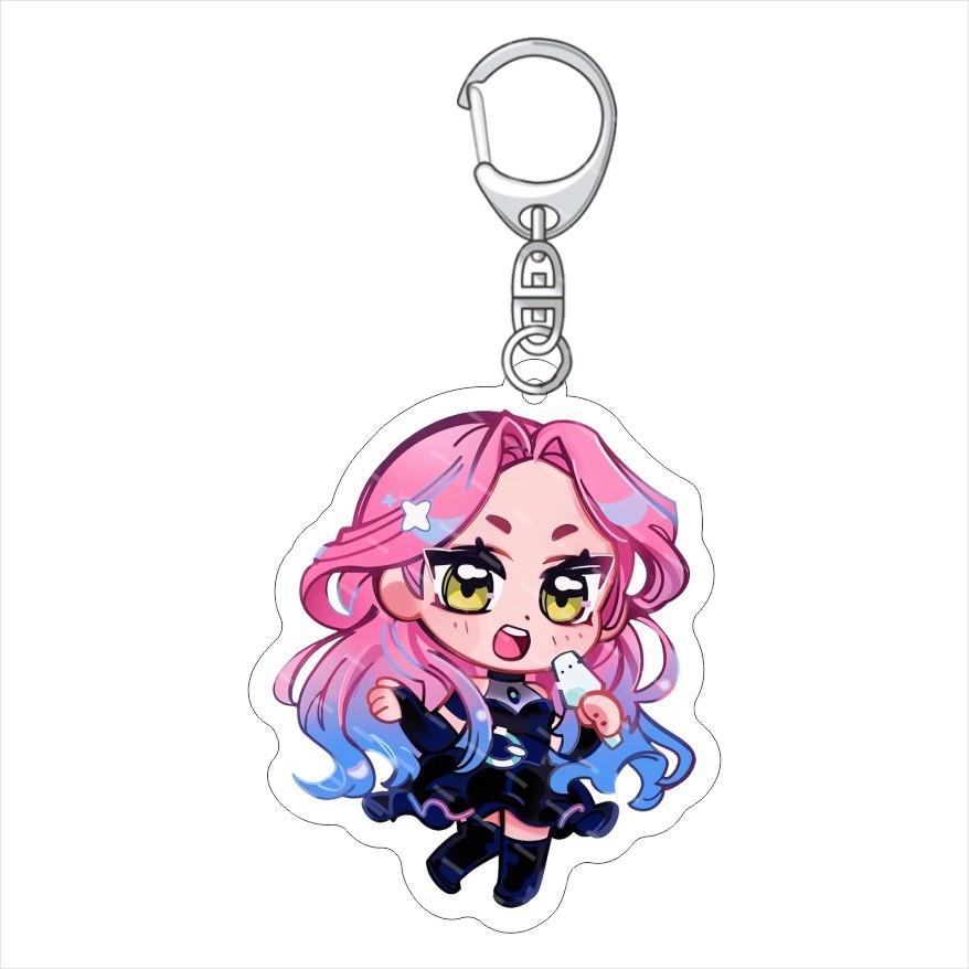 Anime Alien Stage Peripheral Keychain Acrylic MIZI SUA TILL IVAN HYUNA LUKA Pendant Key Chains Fans Cosplay Accessories Gift