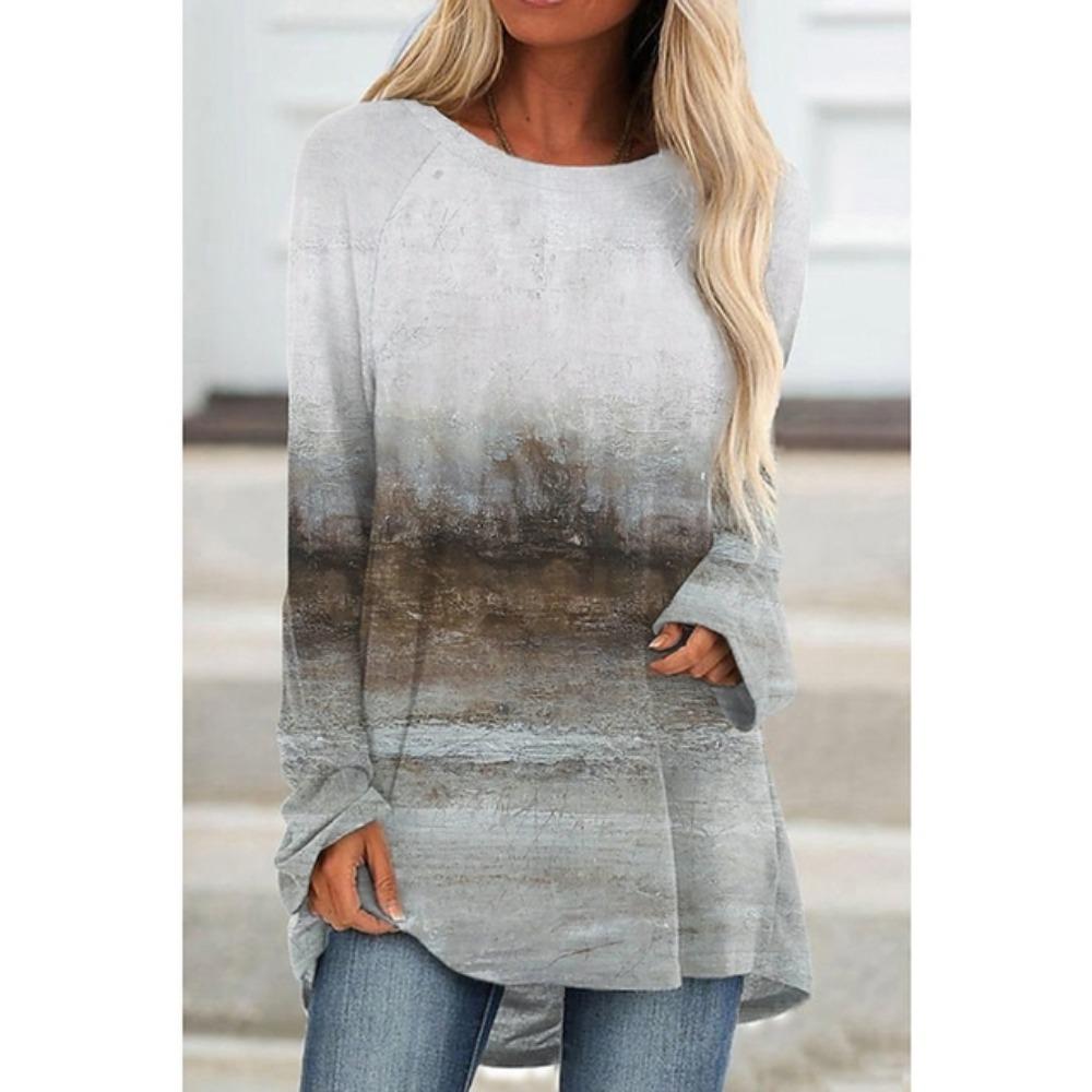 Women'S Autumn T-Shirt Fashion Oversized Top Street Harajuku Clothing Crewneck Long Sleeve T-Shirt New Women'S Casual T-Shirt