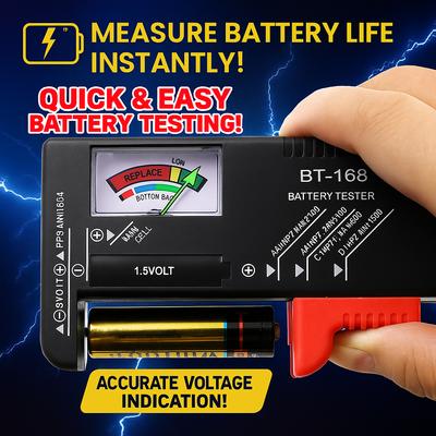 BT-168 AA/AAA/C/D/9V/1,5V baterie Univerzální knoflíková baterie Barevně kódovaný měřič Indikace Volt Tester Checker BT168 Power