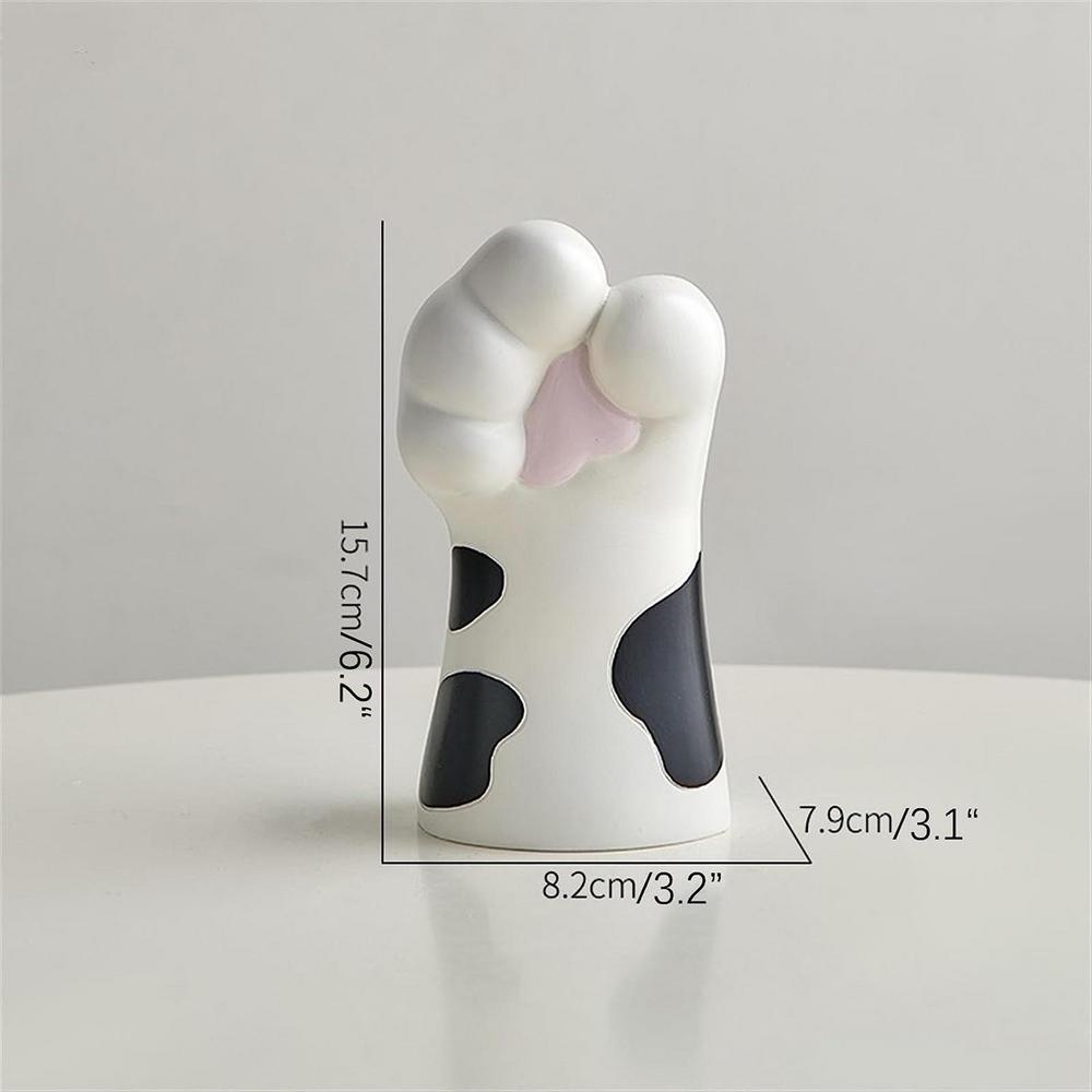 Cat Paw Vase Cute Cartoon Cat Claw Flower Vase Resin Craft Ornament Table Centerpiece Decor Modern Living Room Decoration