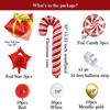 121PCS Frohe Weihnachten Luftballons Set Rot Grün Weiß Metallic Gold Konfetti Latex Ballon mit Weihnachtsmann Folienballons für Weihnachten Neujahr Dekor