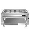 Ke Lai Heng Stainless Steel Warming and Serving Counter with Food Containers for Fast Food Restaurants