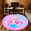 1PC Mermaid Fantasy Round Chair Mat Area Rug - Non-Slip, Floor Mat for Office, Bedroom, and Indoor Decor -Gift D1127264
