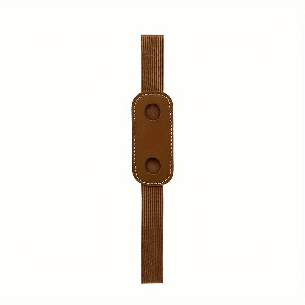 Single Leather Pen Sleeve with Elastic and Pen Clip - Portable Case for Notebooks and Pens