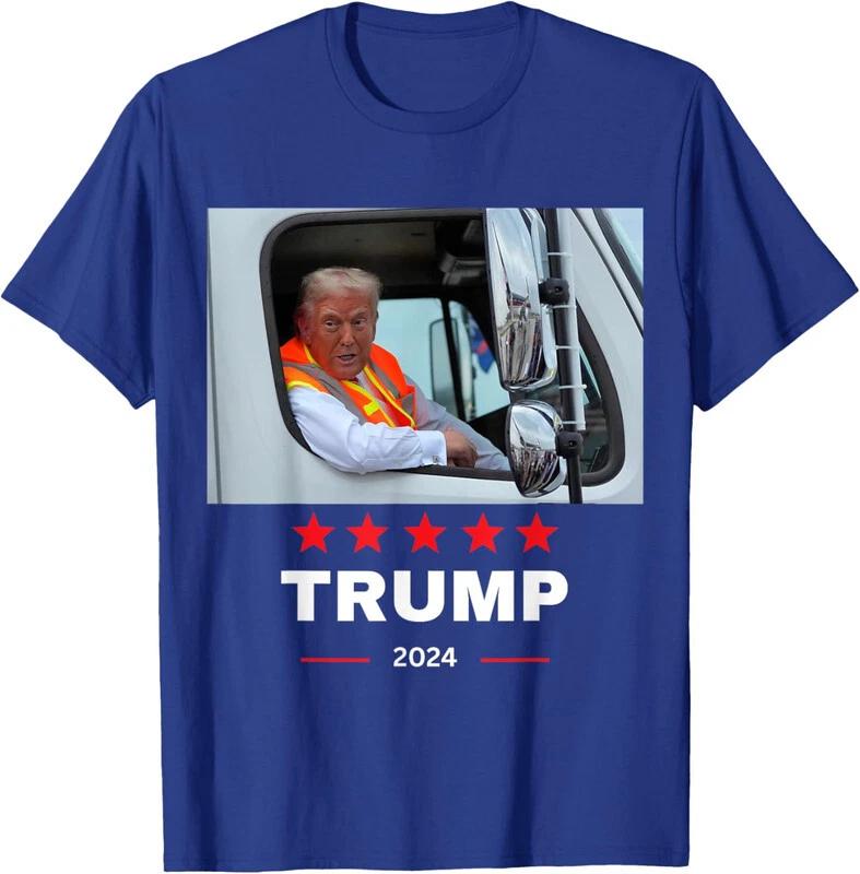 Donald Trump Rides In Garbage Truck Funny US Election Unisex T-Shirt