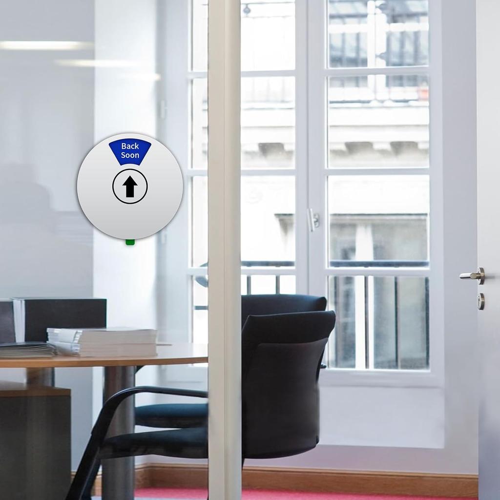 Office Door Sign- Do Not Disturb/Out of Office/Please Knock/In a Meeting/Working Remotely/Back Soon, Rotating Privacy Door Sign Conference, 6 Inch,