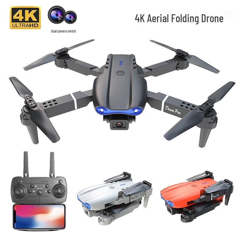 Drone Dobrável E99Pro com Câmeras HD Duplas e Altitude Hold, Aeronave de Controle Remoto de 4 Eixos E88Pro K3