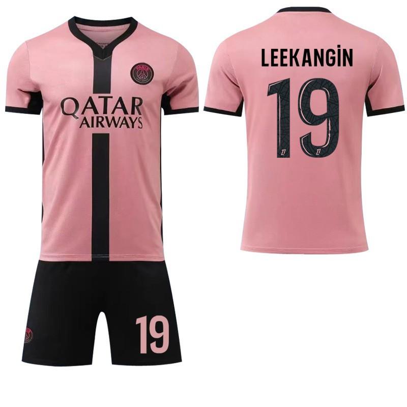 

2024-25 Paris Second Away Game Pink No. 7 Mbabpe 10 Dembele 30 Football Jersey Set #2XL