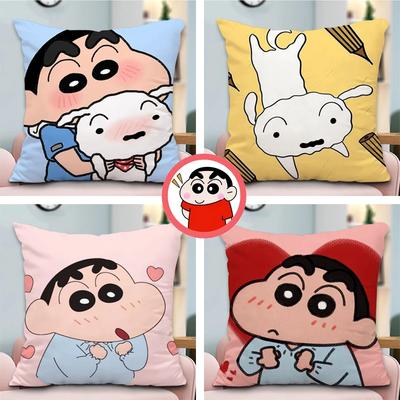 Crayon Shin-chan Pillow Case Cartoon Square Cushion Case Dustproof Pillow Cover Home Sofa Living Room Bed Couch Decor Pillowcase