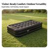 Flocked Mattress with Built-in Pump | Inflatable Pillow,