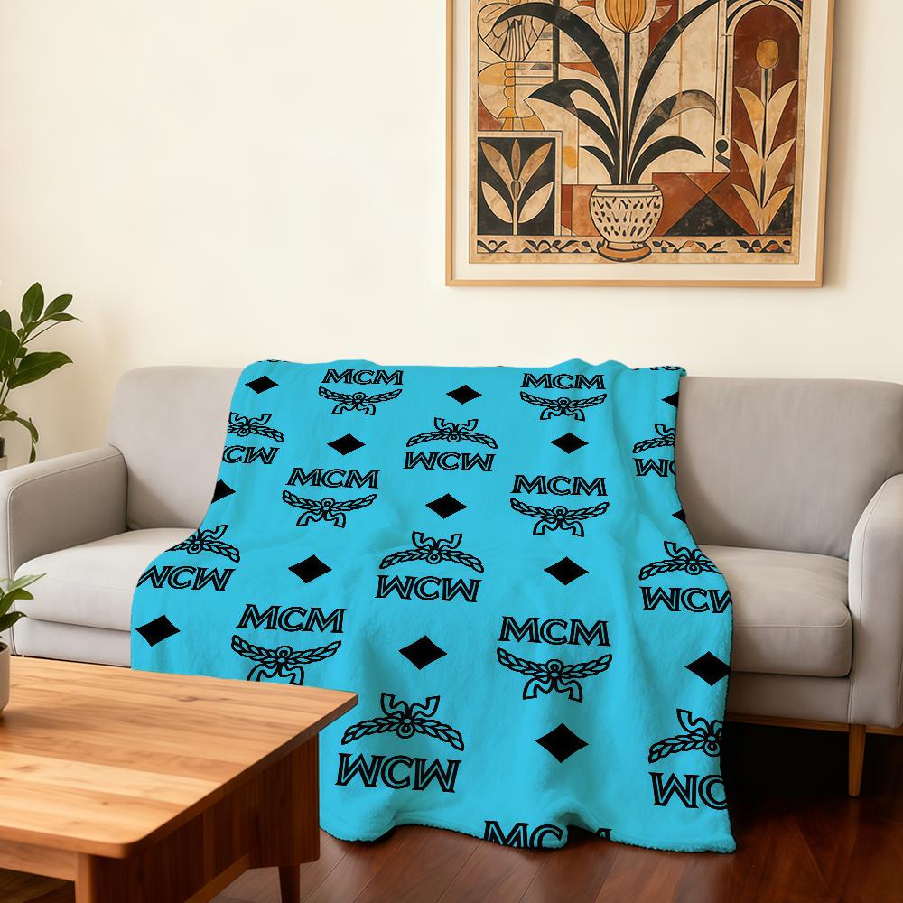 Cool Logo Fashion M-M-MCM-ES Blanket Super Warm Comfortable Plush Throw Blanket Child Home Sofa Bedroom Gift