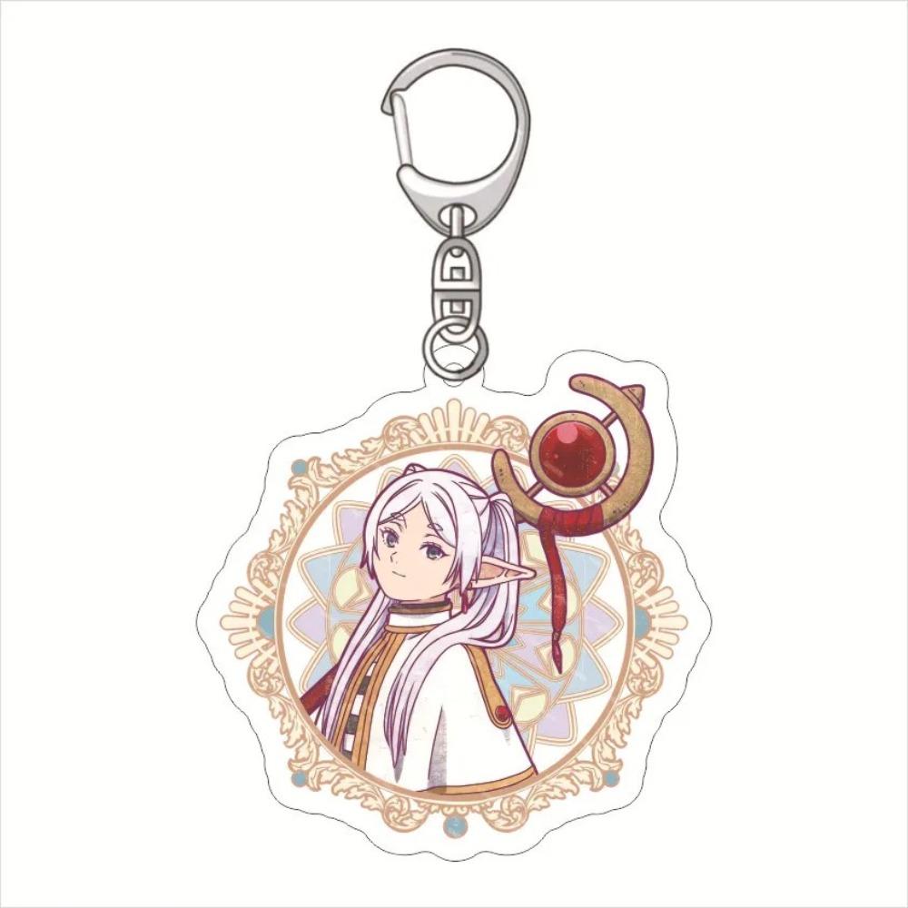 Acrylic Keychain For Anime Frieren Cartoon Figure Himmel Key Chain Ring Pendant Jewelry Fans Gift Cosplay Bag Accessories Gift