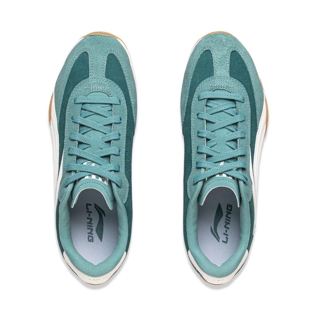Li Ning Film TURBO Halkskyddande, Slitstarka, Lätta Låga Casual Skor Herr Grön Vit AGLV127-12