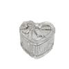 Heart-Shaped Glass Jewelry Box with Bow - European Embossed Retro Decor