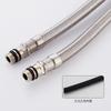 2pcs Stainless Steel Flexible Water Supply Hose G 1/2 Cold Faucet Plumbing Pipe For Bathroom Kitchen Sink
