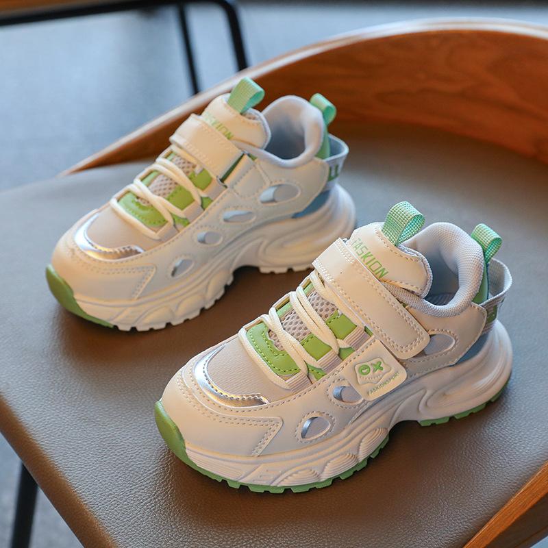 Kids Breathable Mesh Sneakers Non Slip Casual Sports Running Shoes 26 зелёный