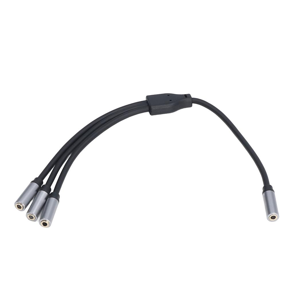 3.5mm Female to 3 X 3.5mm Adapter Cable Gold Plated HiFi Stereo AUX Splitter Cable for Computer