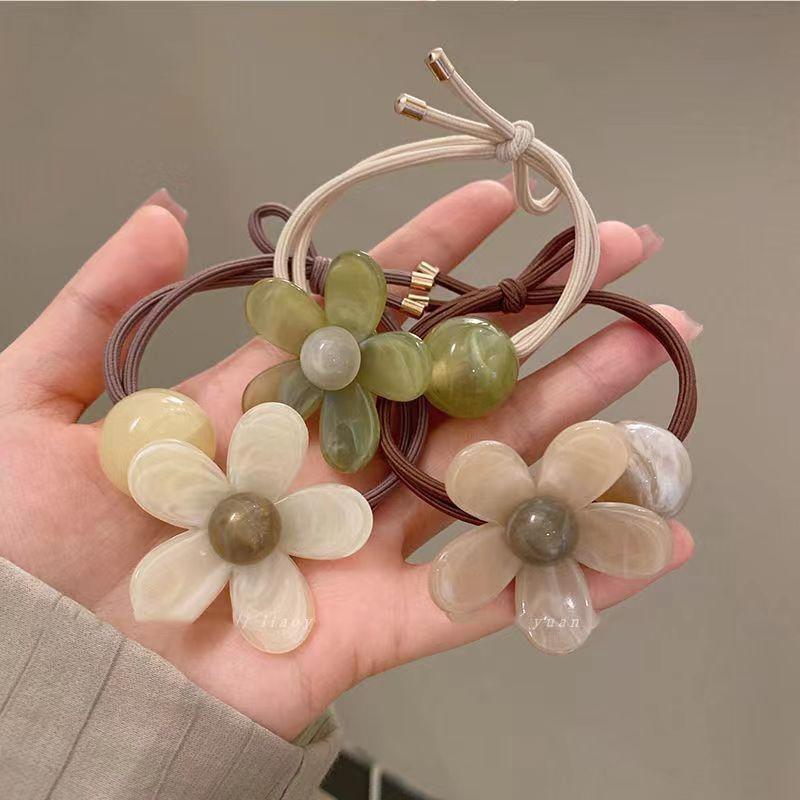 High-elasticity Flower Hair Tie, Women's Hair Rope, Hair Accessory, Sweet Ponytail/bun Hair Tie Headpiece