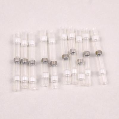 EHC500 10 Pieces Heat Shrinkable Crimp Solder Sleeves Butt Connectors for 01 05 Mm² Cable Transparent White Length 24 Mm